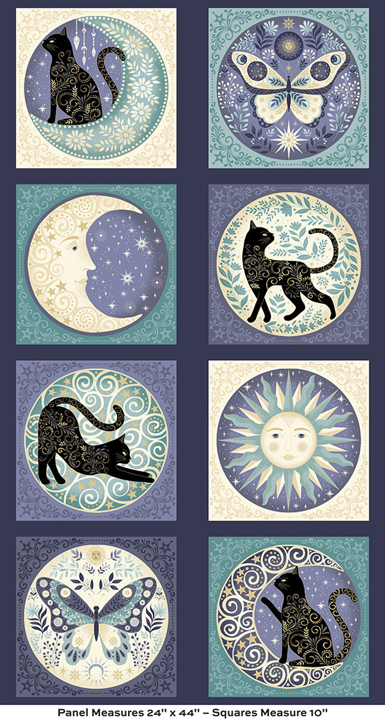 Charmed - Makower - Cats - Stars