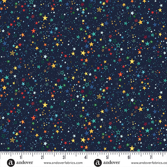 Orbit - The Solar System - Panel and Coordinate - Makower Fabrics