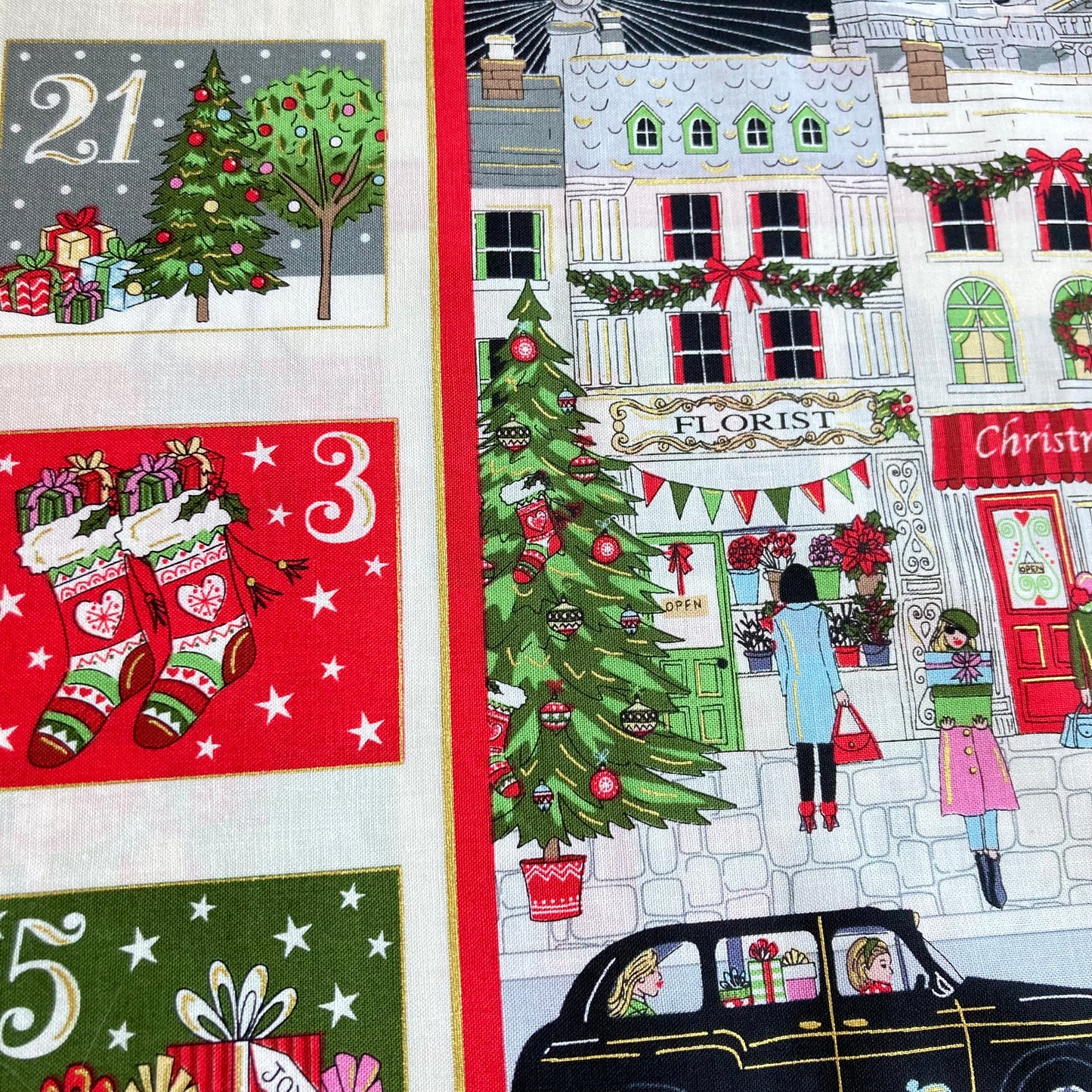 London Christmas Advent Calendar Panel - Makower