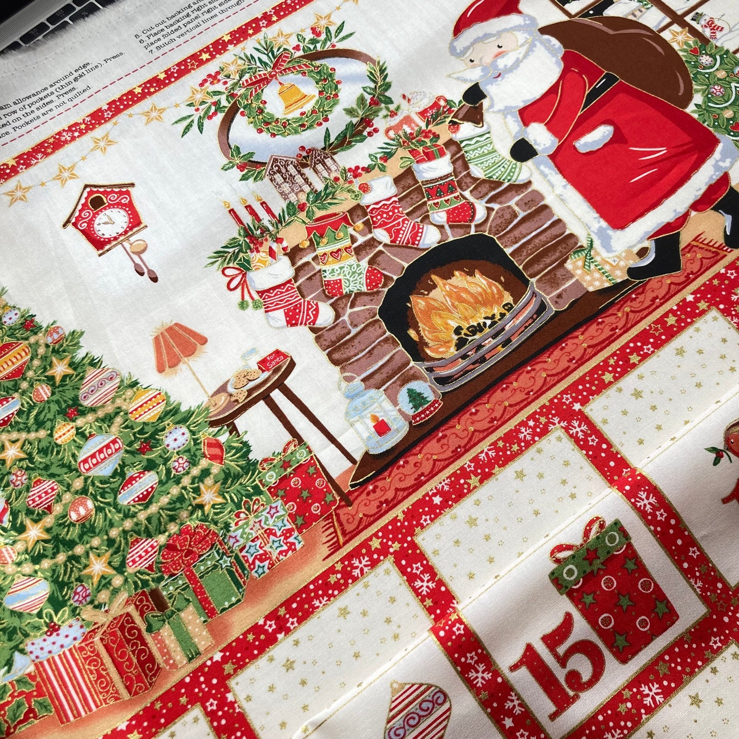 Jolly St Nick Advent  - Advent Calendar Panel - Makower
