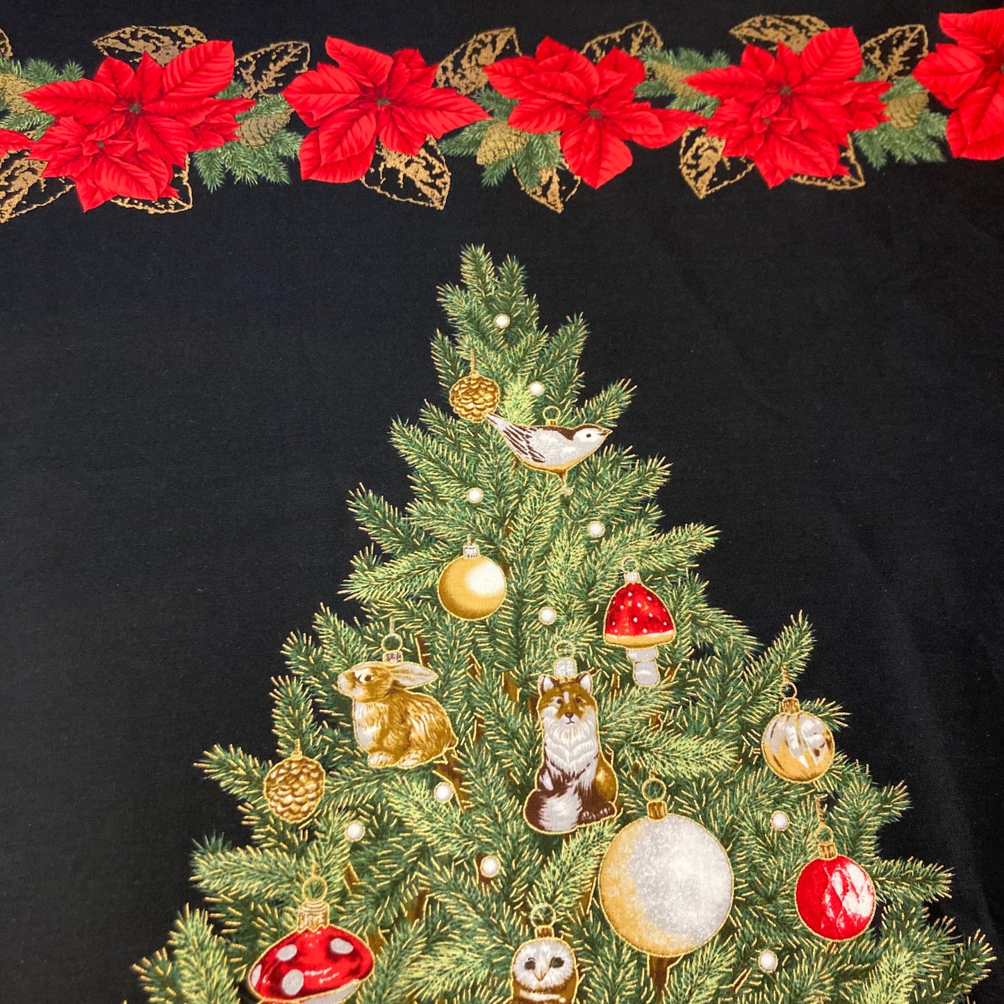 Forest Glen - Holiday Flourish- Printed Christmas Tree Panel - Robert Kaufman