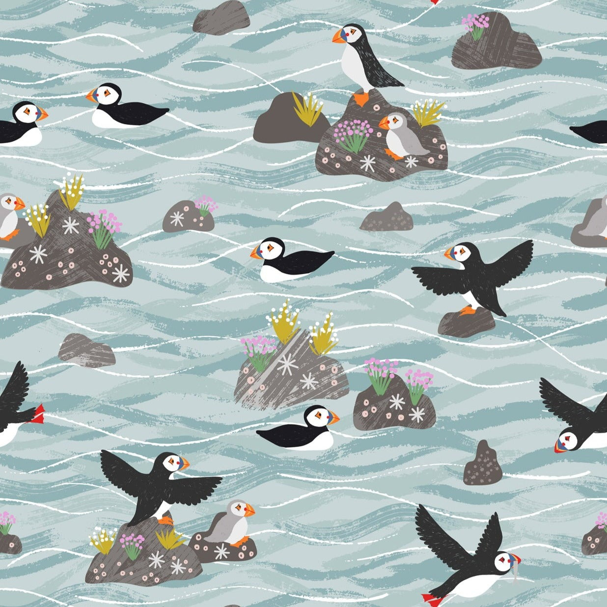 Lewis & Irene - Puffin Bay Fabric Collection