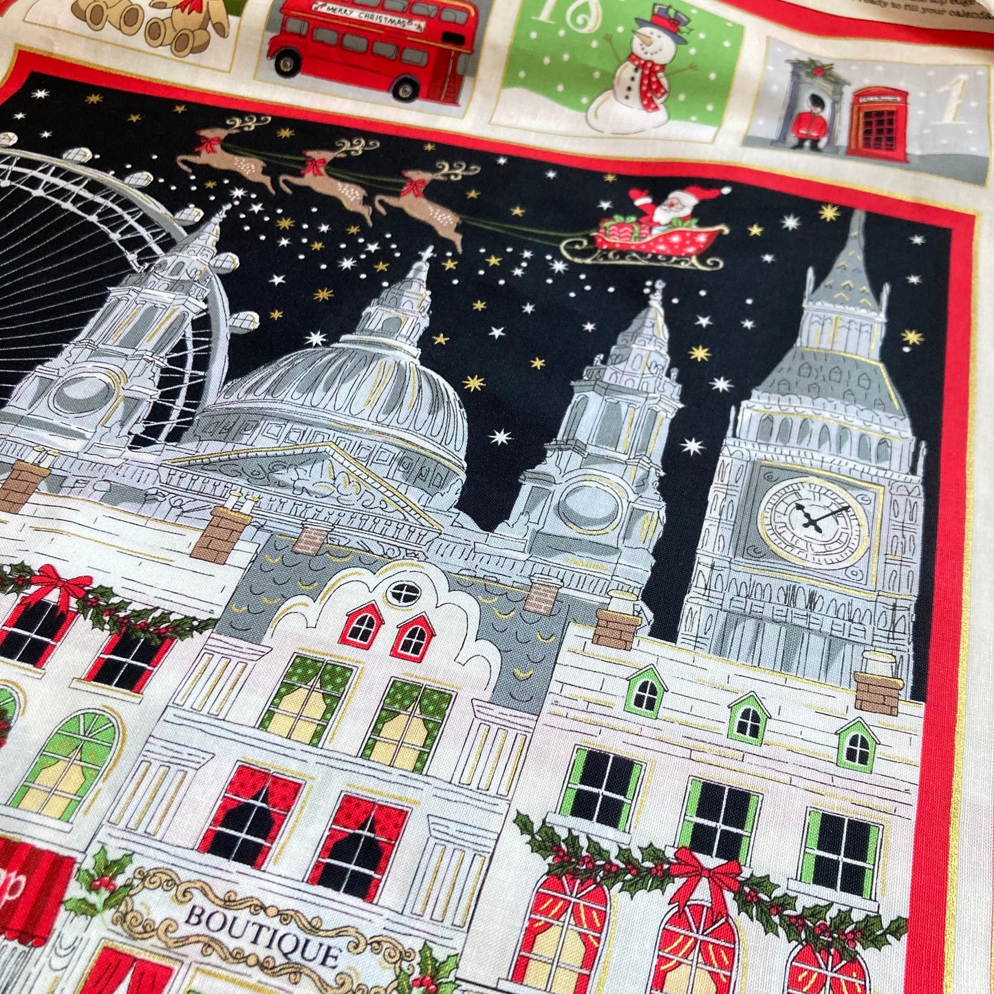 London Christmas Advent Calendar Panel - Makower