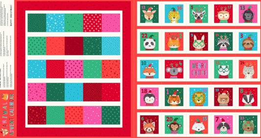 Merry Menagerie - Dashwood Studios - Fabric Advent Calendar Panel