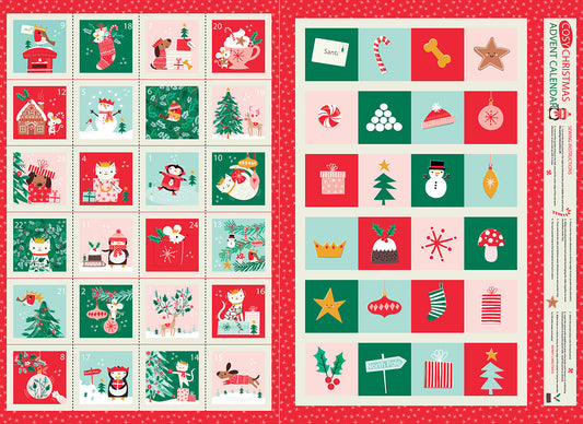Cosy Christmas - Dashwood Studios - Fabric Advent Calendar Panel
