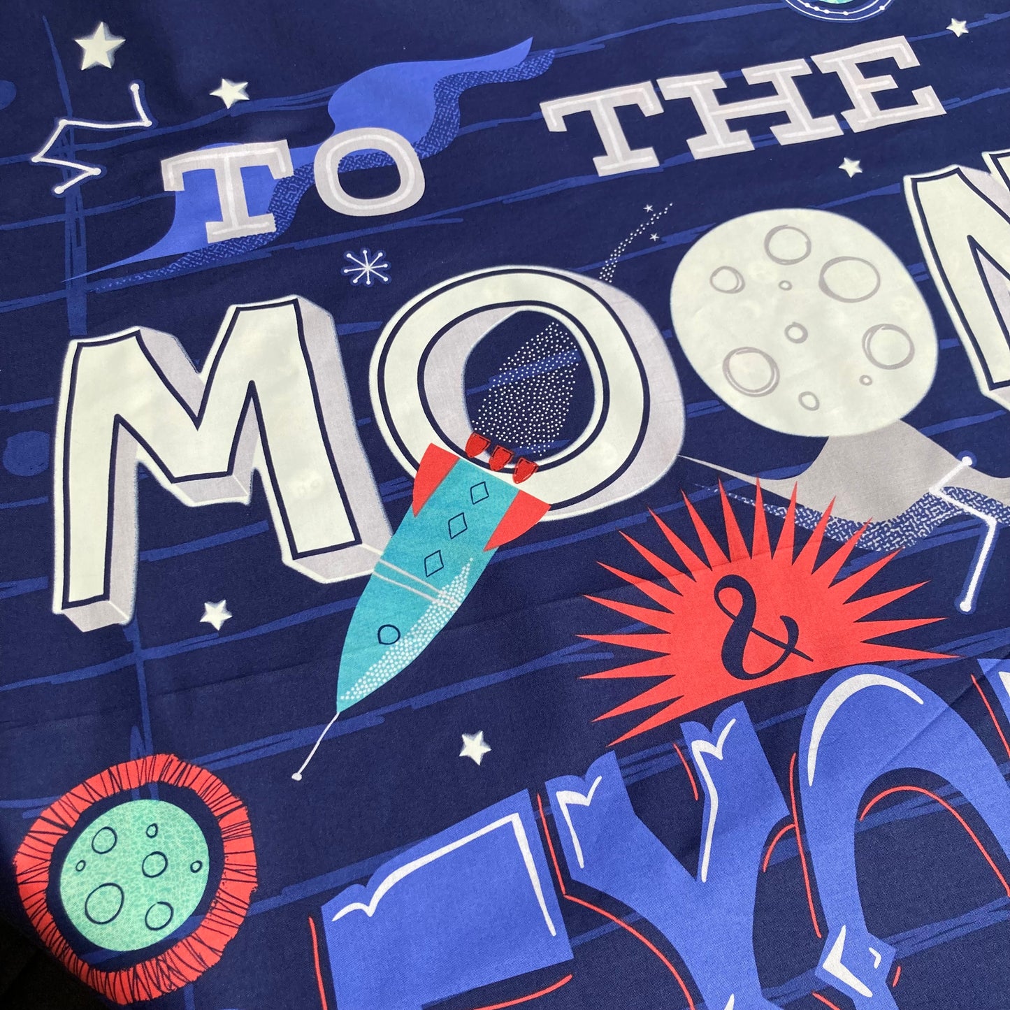 To the Moon and Beyond - Glow in the Dark Panel and Coordinate - Camelot Fabrics