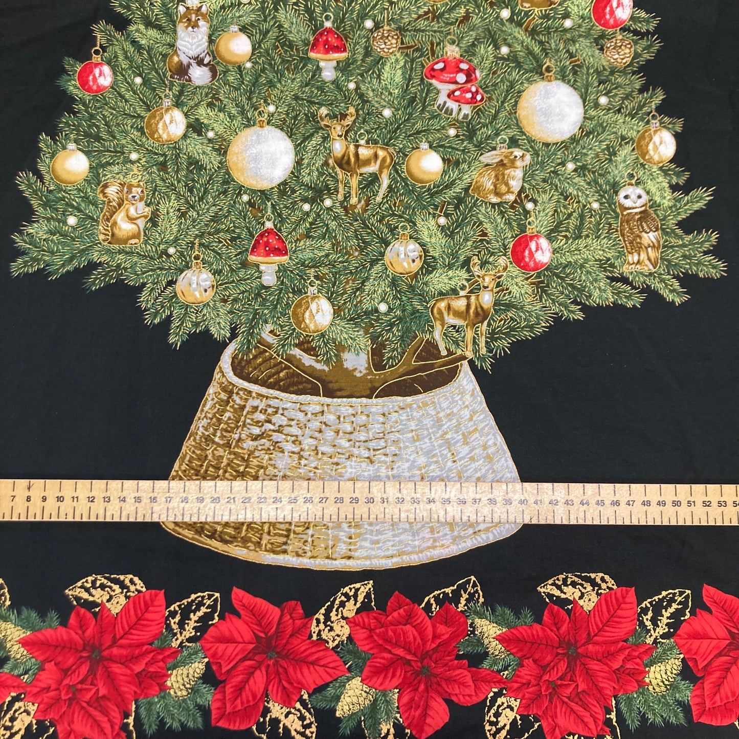 Forest Glen - Holiday Flourish- Printed Christmas Tree Panel - Robert Kaufman
