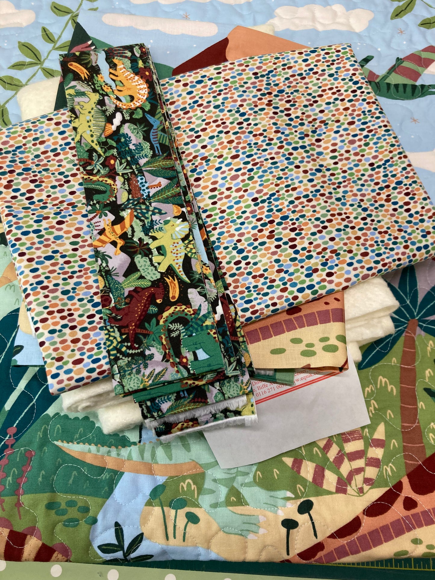 Prehistoric - Baby Quilt/ Lap Quilt - Sewing Kit
