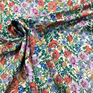 Cotton Lawn Fabric – Country Garden Floral