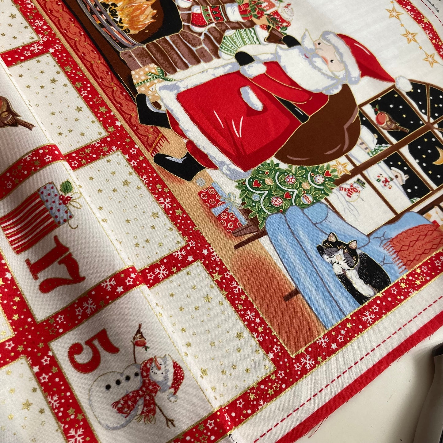 Jolly St Nick Advent  - Advent Calendar Panel - Makower