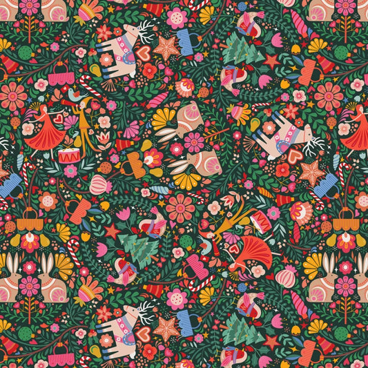 Deck the Halls - Christmas Fabric - Thread and Ink