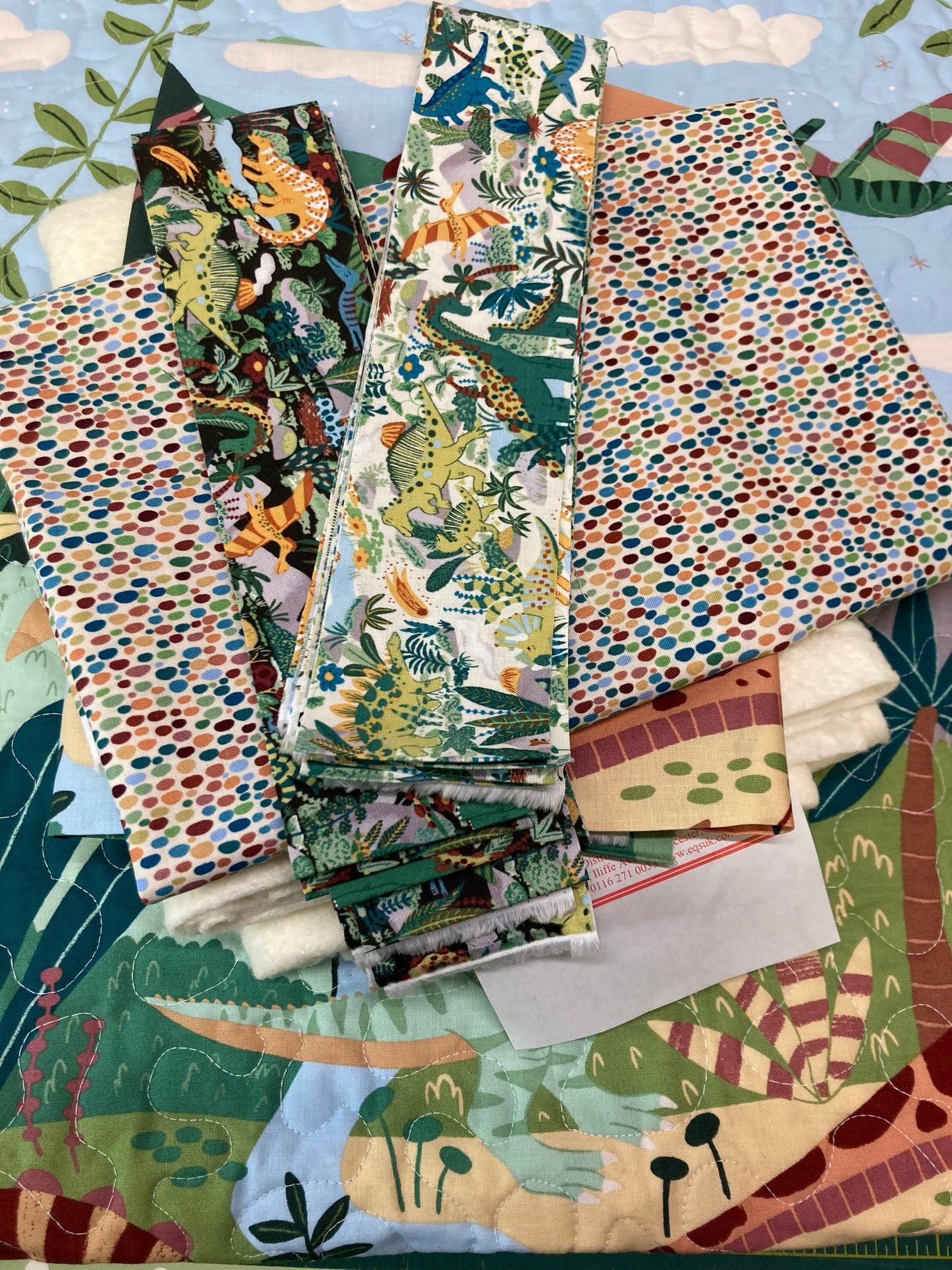 Prehistoric - Baby Quilt/ Lap Quilt - Sewing Kit