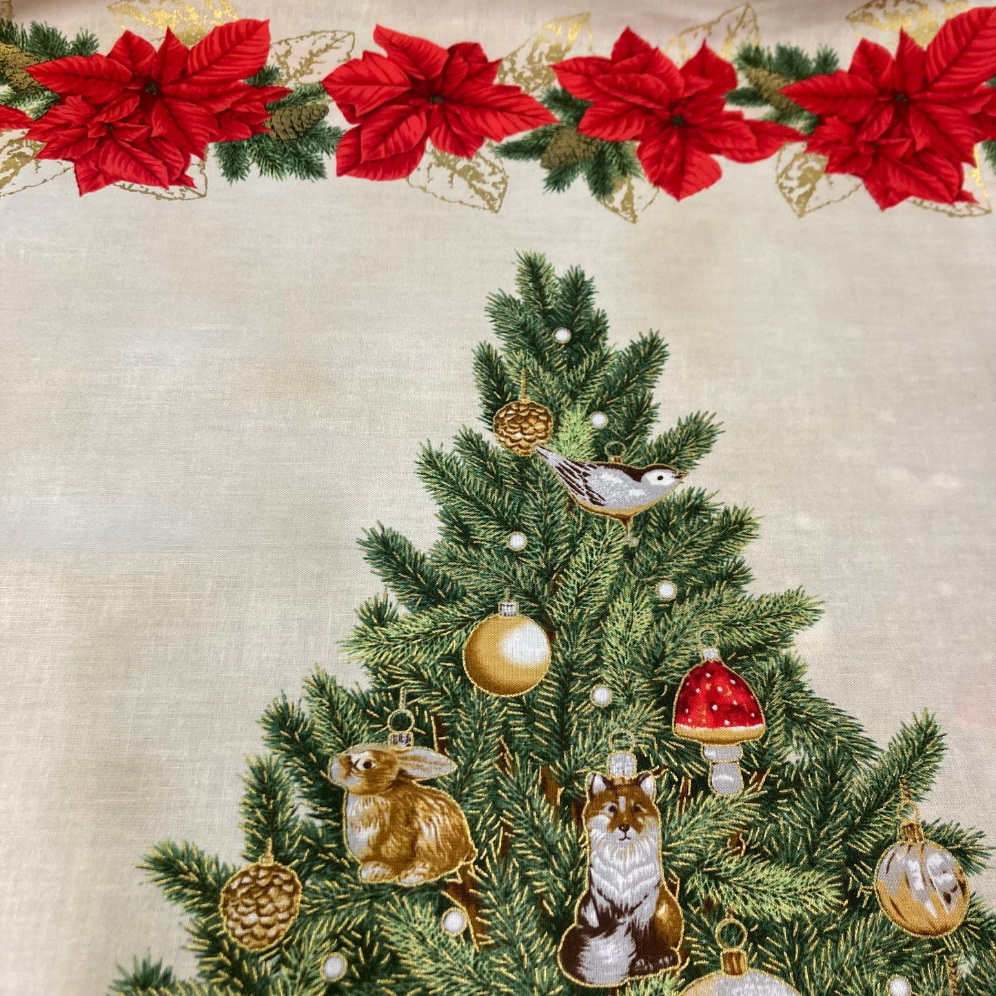 Forest Glen - Holiday Flourish- Printed Christmas Tree Panel - Robert Kaufman