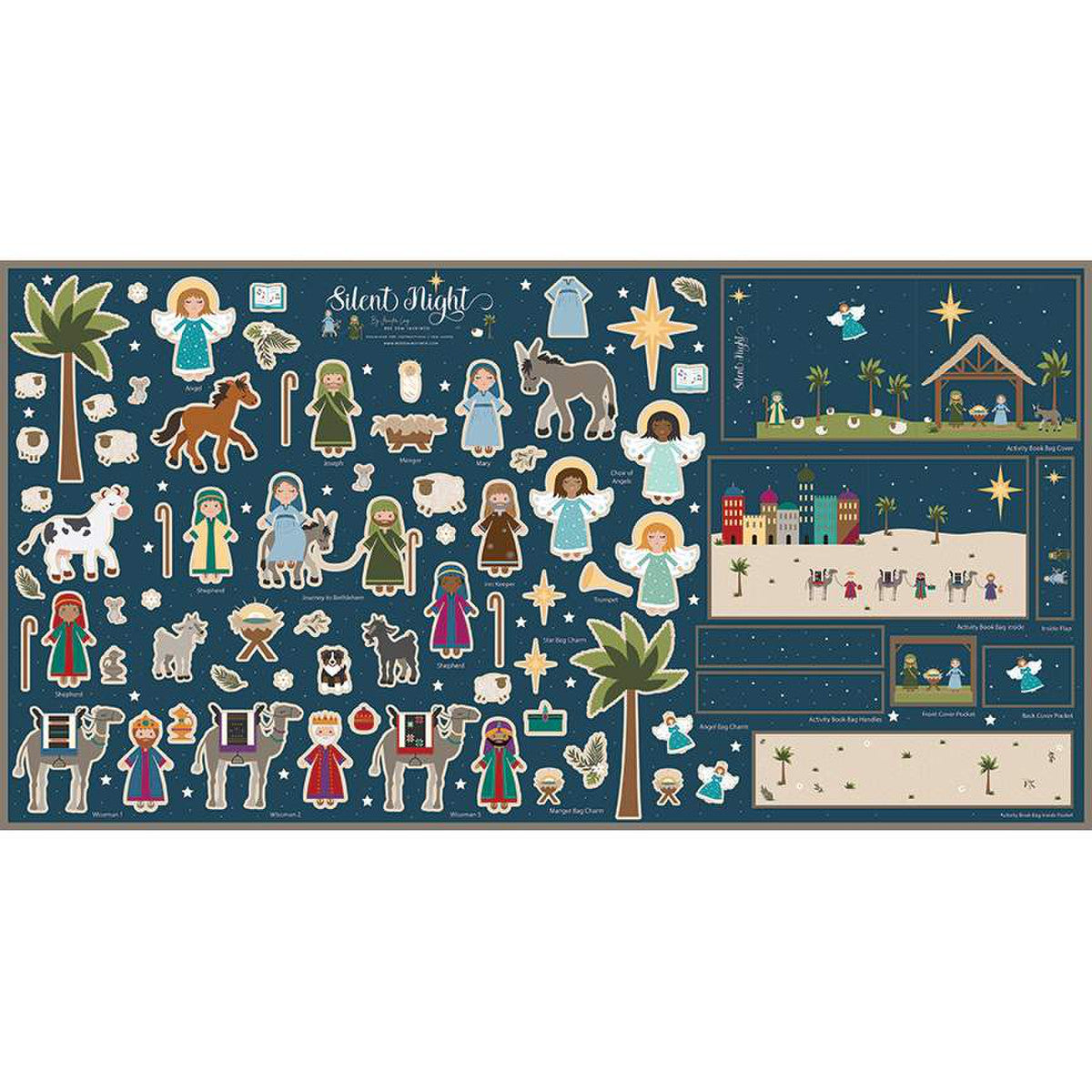 The Silent Night Nativity Felt Doll and Bag Set Panel