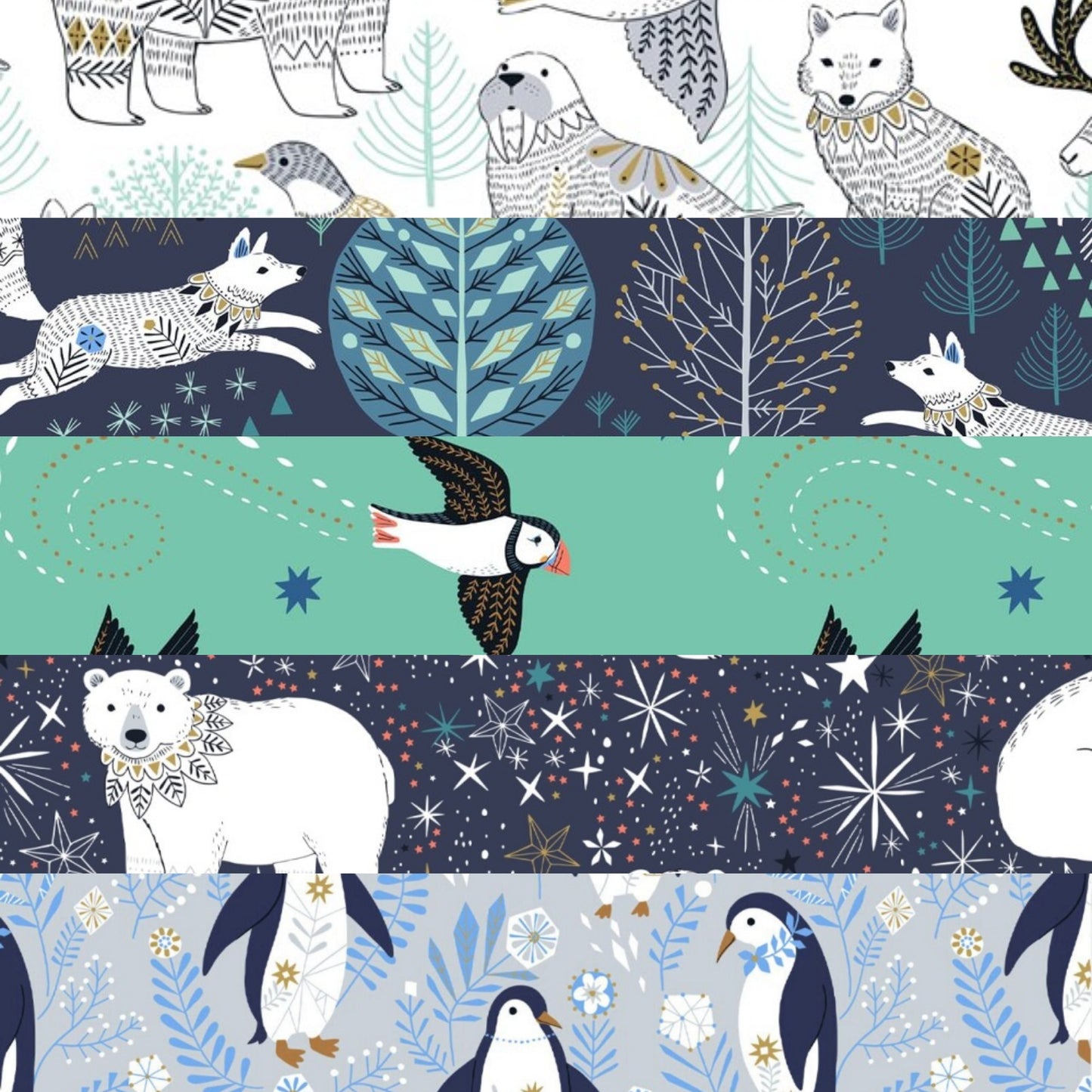Arctic  - Bethan Janine - Dashwood Studios Fabric