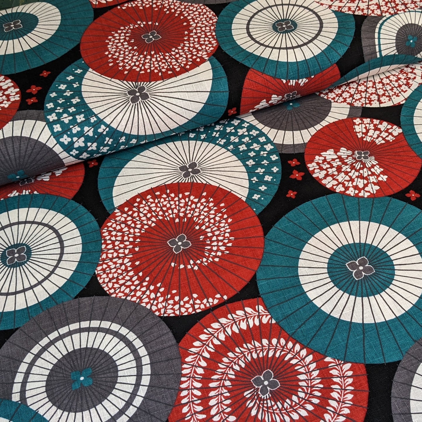 Parasols - Blue, Black and Red