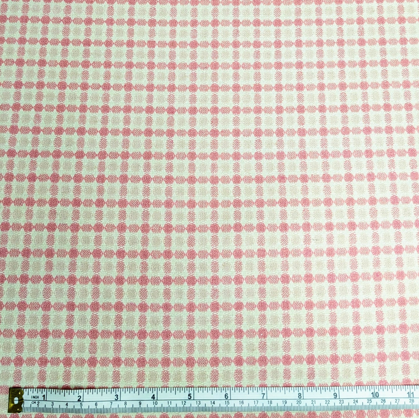 Wool Blend Mini Spot Tweed Fabric - Pink