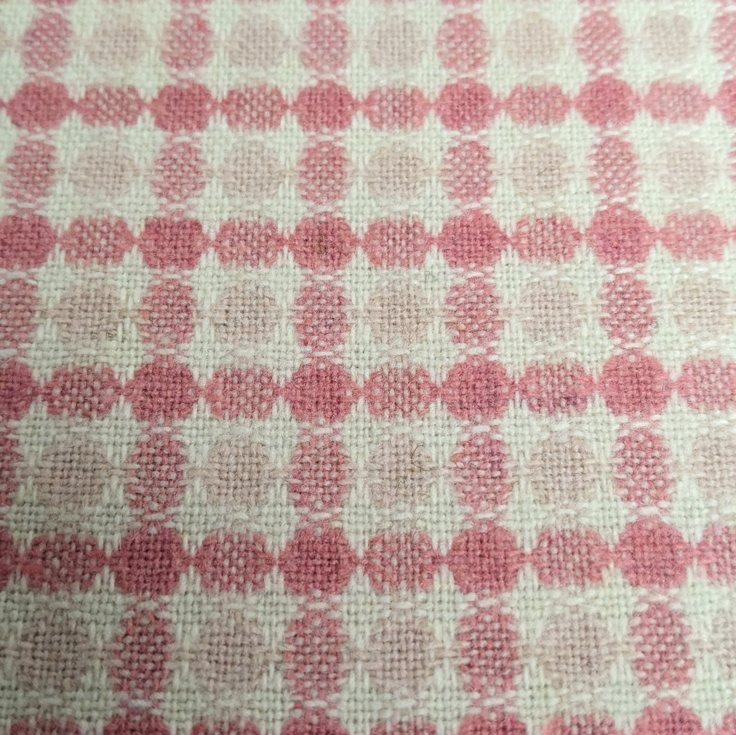 Wool Blend Mini Spot Tweed Fabric - Pink