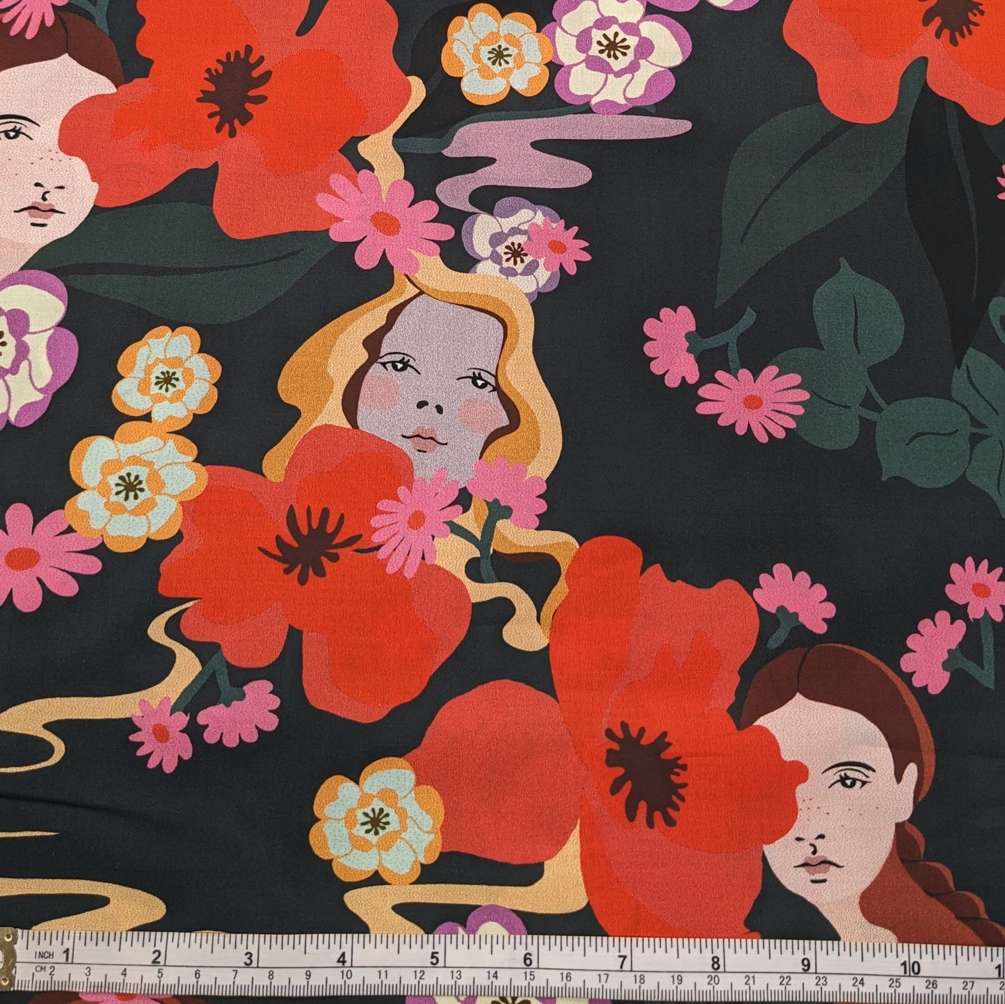 Cotton Lawn Fabric - Lady Mcelroy - Hathersage Poppy