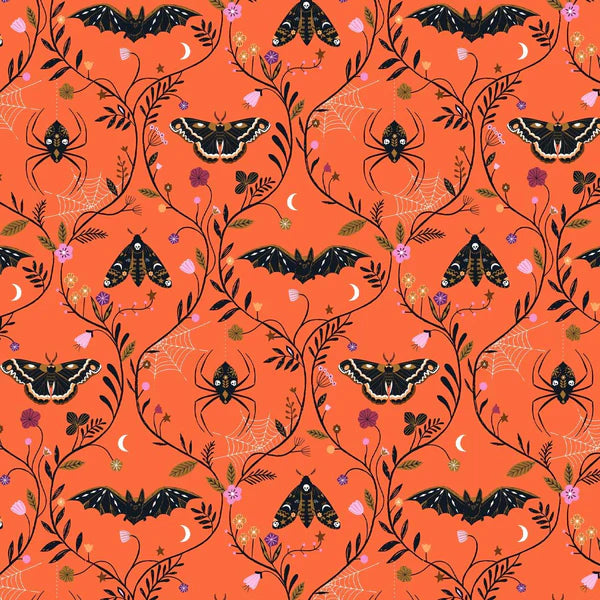 Dashwood Studios – Twilight - Moths and Bats on Orange