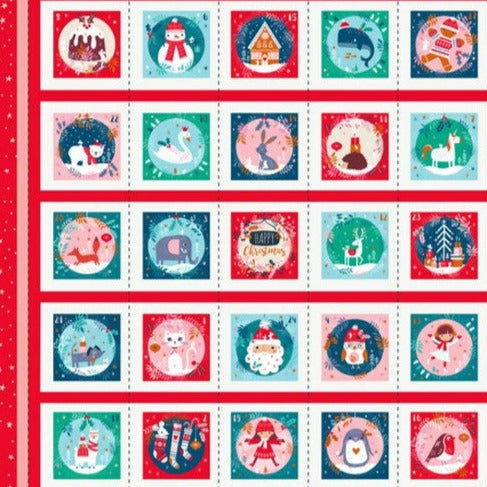 Merry and Bright  - Dashwood Studios - Fabric Advent Calendar Panel