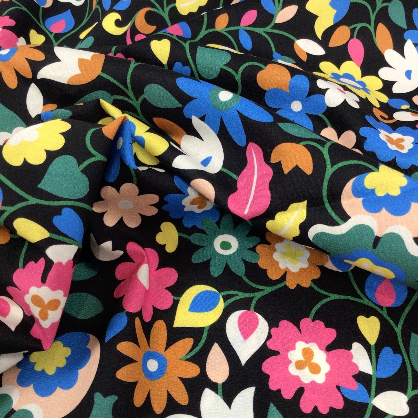 Cotton Lawn Fabric – Floral Pop