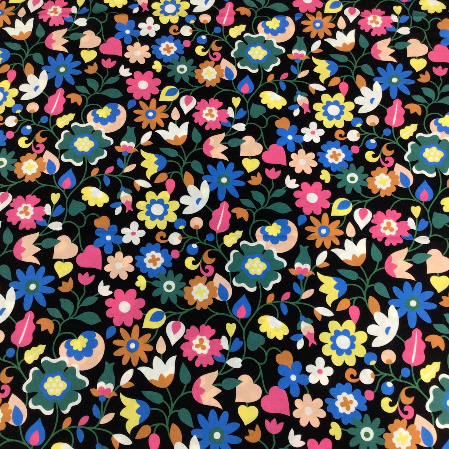Cotton Lawn Fabric – Floral Pop