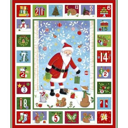 Merry Christmas Santa - Advent Calendar Panel - Makower