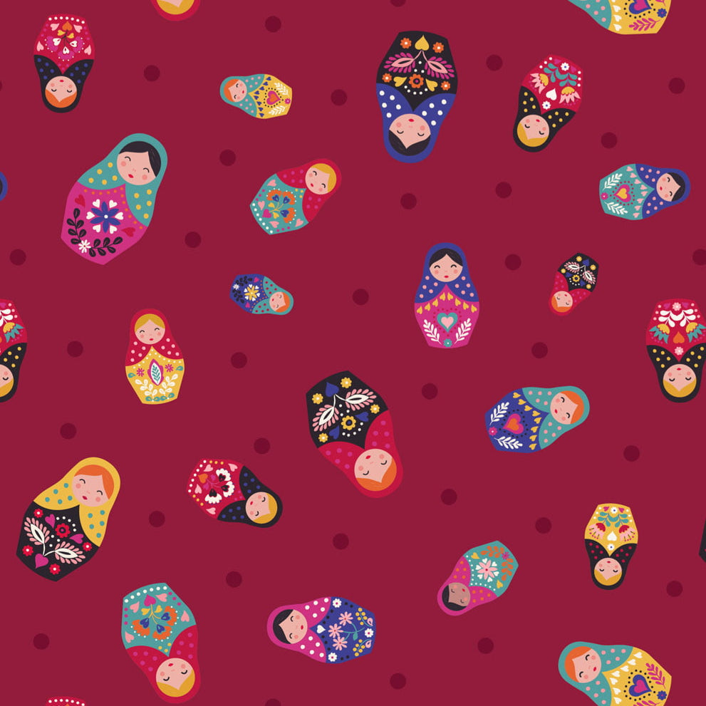 Lewis & Irene - Little Matryoshka Fabric Collection
